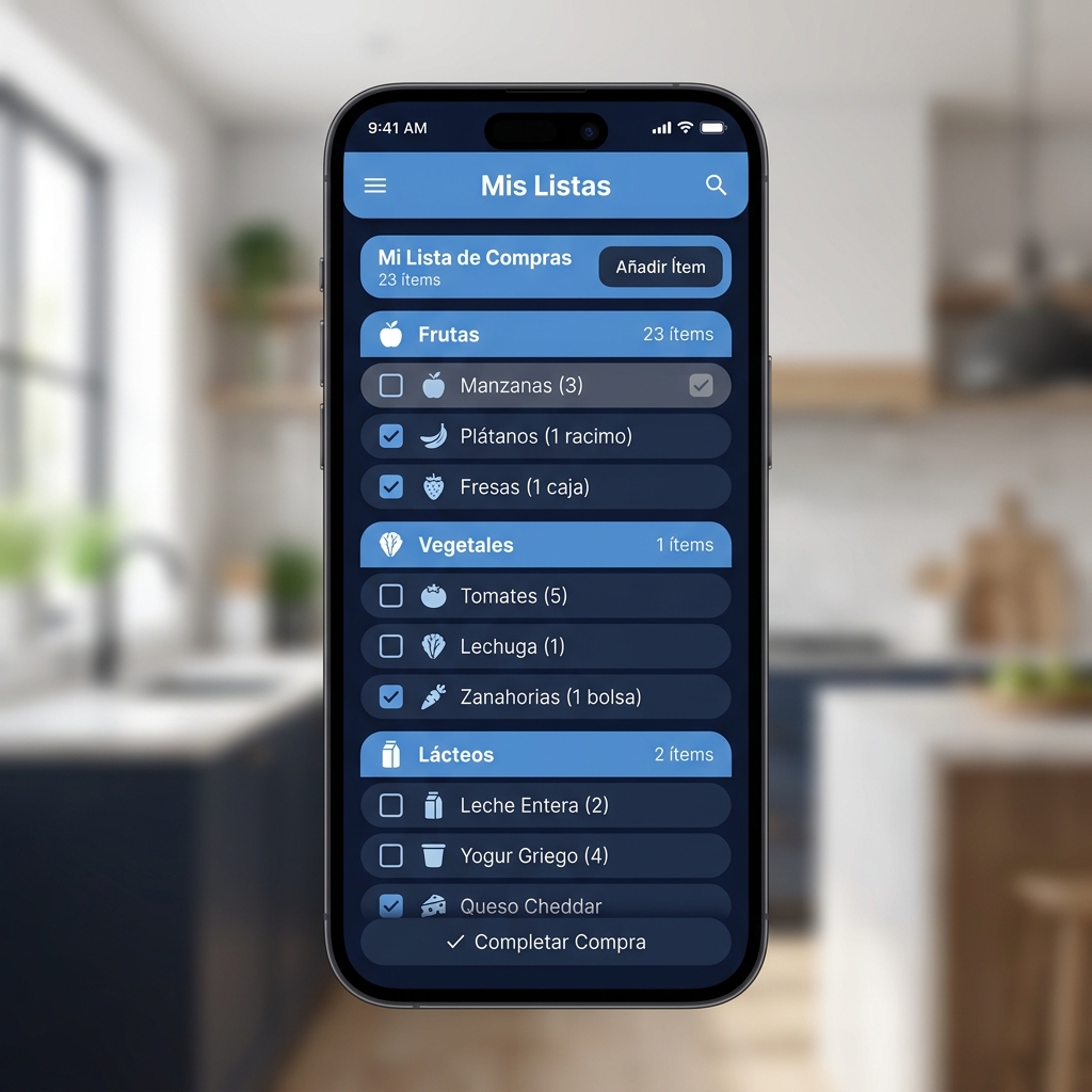 Vista previa de la app Mis Listas